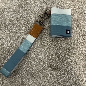 Thread Wallets Ultra Slim Card Holder Wallet + Wrist Lanyard Strap (Swell)